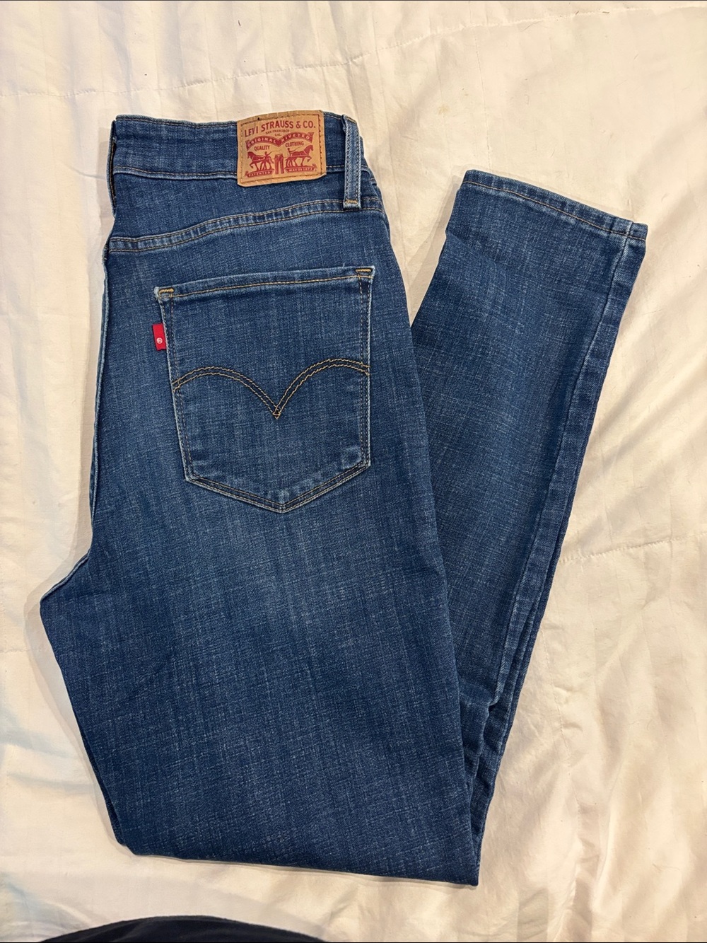 Levi's Women's Dark Blue High Rise Skinny Jeans